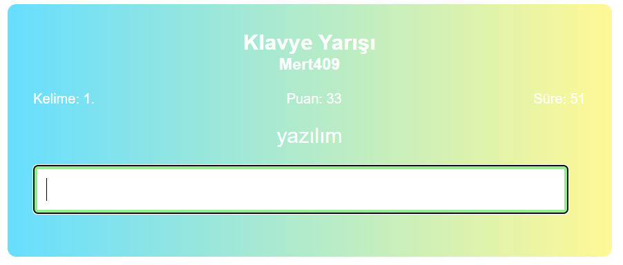 Klavye Yarışı